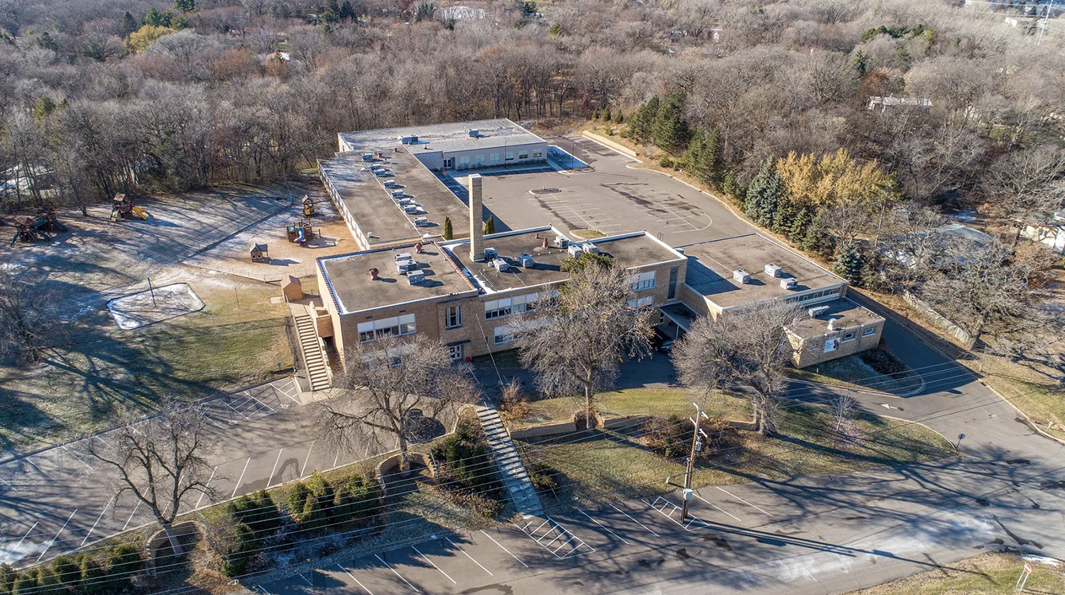 Bright Beginnings Academy in Plymouth building shown from above
