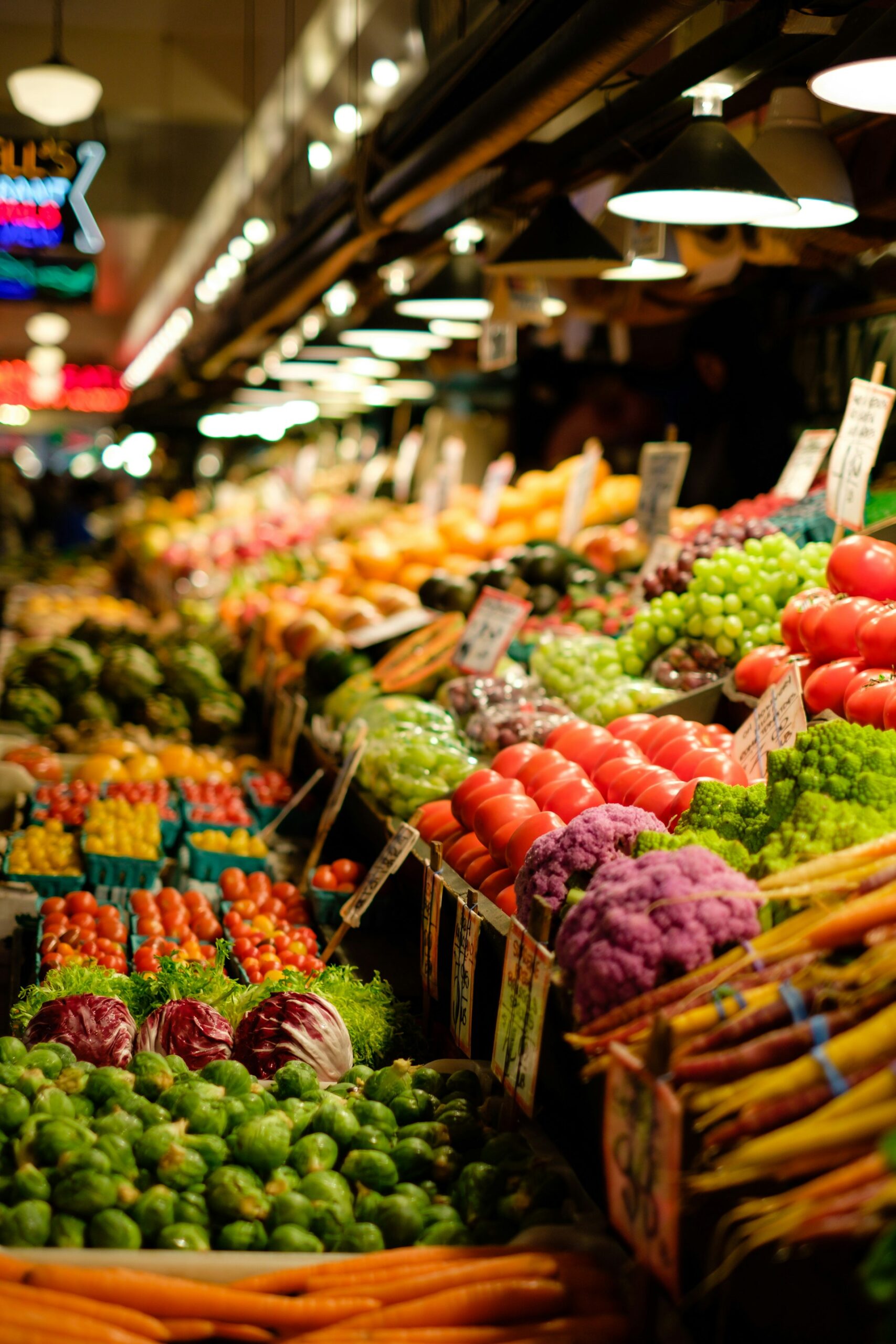 Fresh fruit at a farmers market